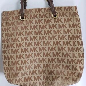 Michael Kors Tan and Brown Tote Bag